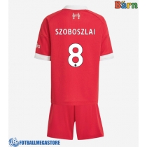 Fotballdrakt Barn Liverpool Dominik Szoboszlai #8 Hjemmedraktsett 2025-26 Kortermet (+ Korte bukser)